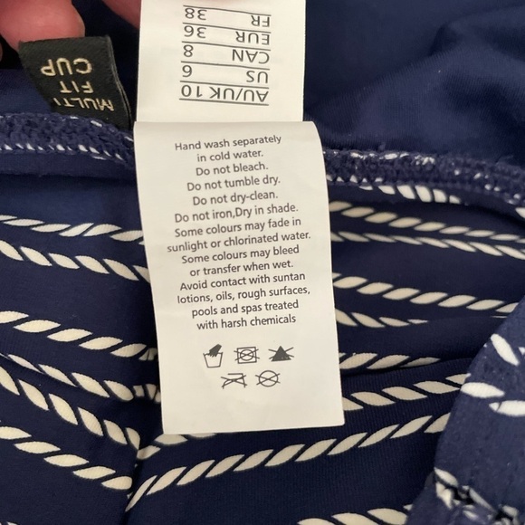 Womens Nip Tuck Multifit Cup one piece Navy Blue Swimsuit Size 6 - Picture 9 of 11